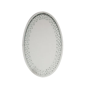 Accent Wall Mirror with Round Crystal Inserts