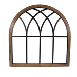 Wood and Metal Constructed Wall D?cor with Gothic Design, Brown and Black