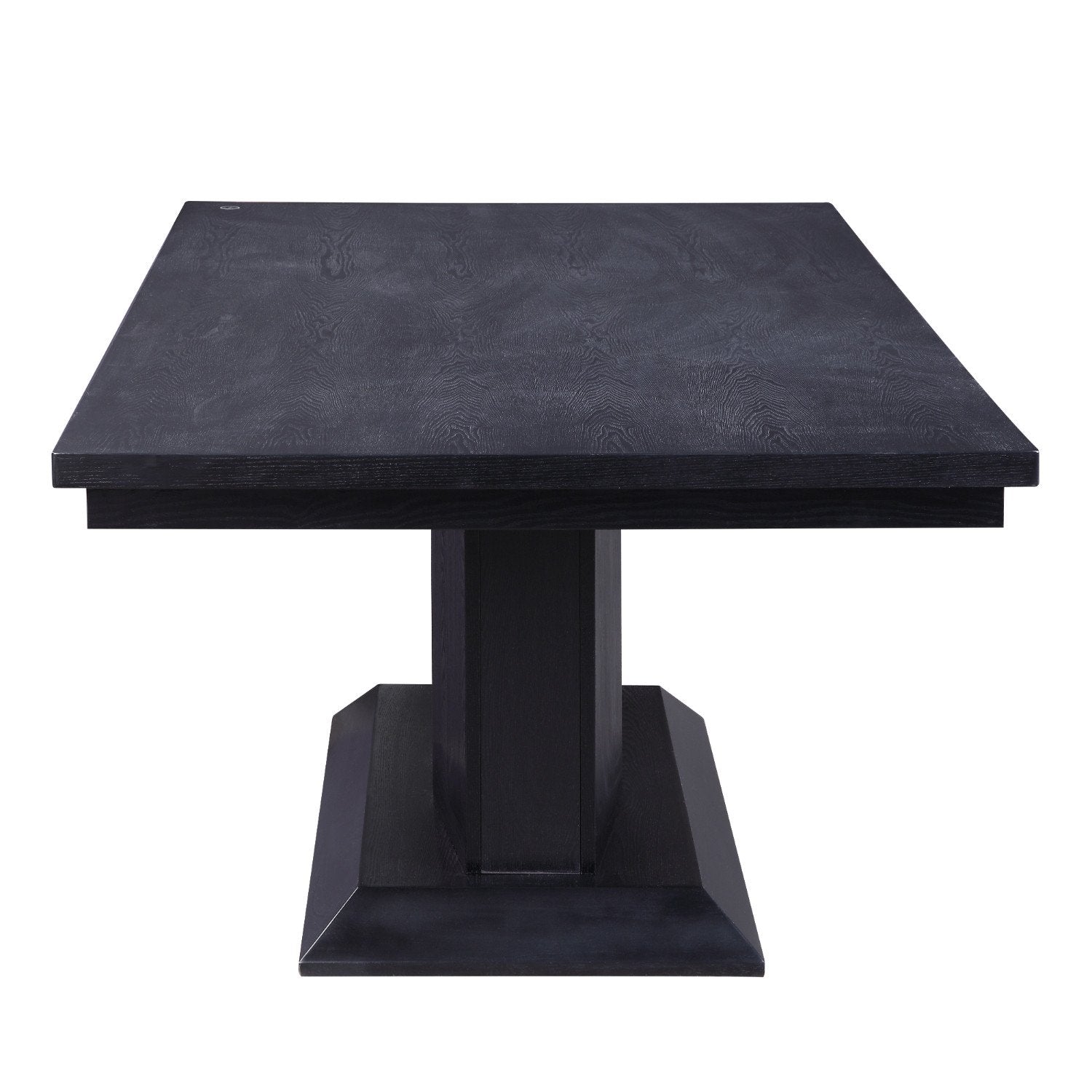 Wooden Dining Table with LED Light, Black