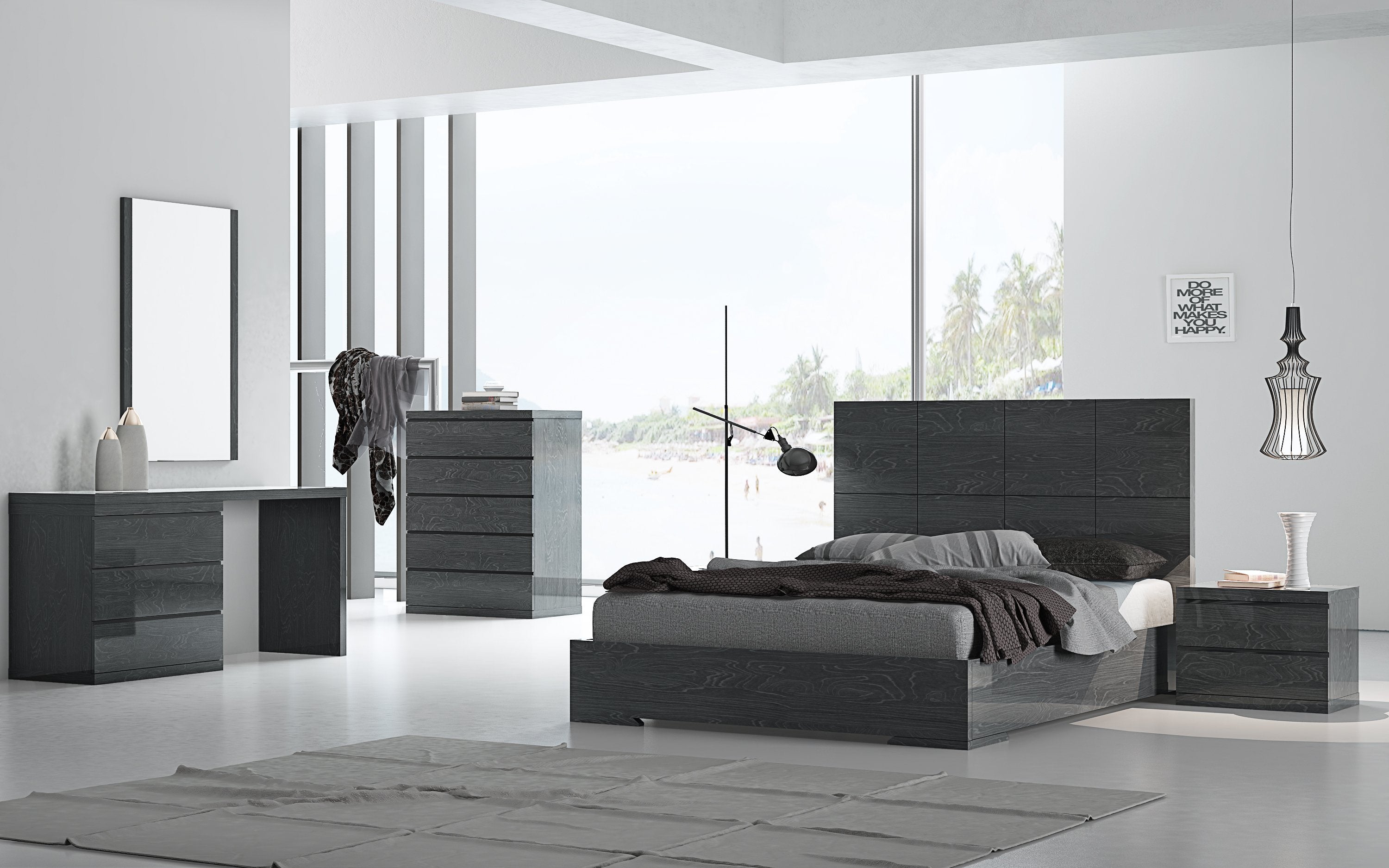 Whiteline Modern Living - Anna Queen Bed - UNQFurniture