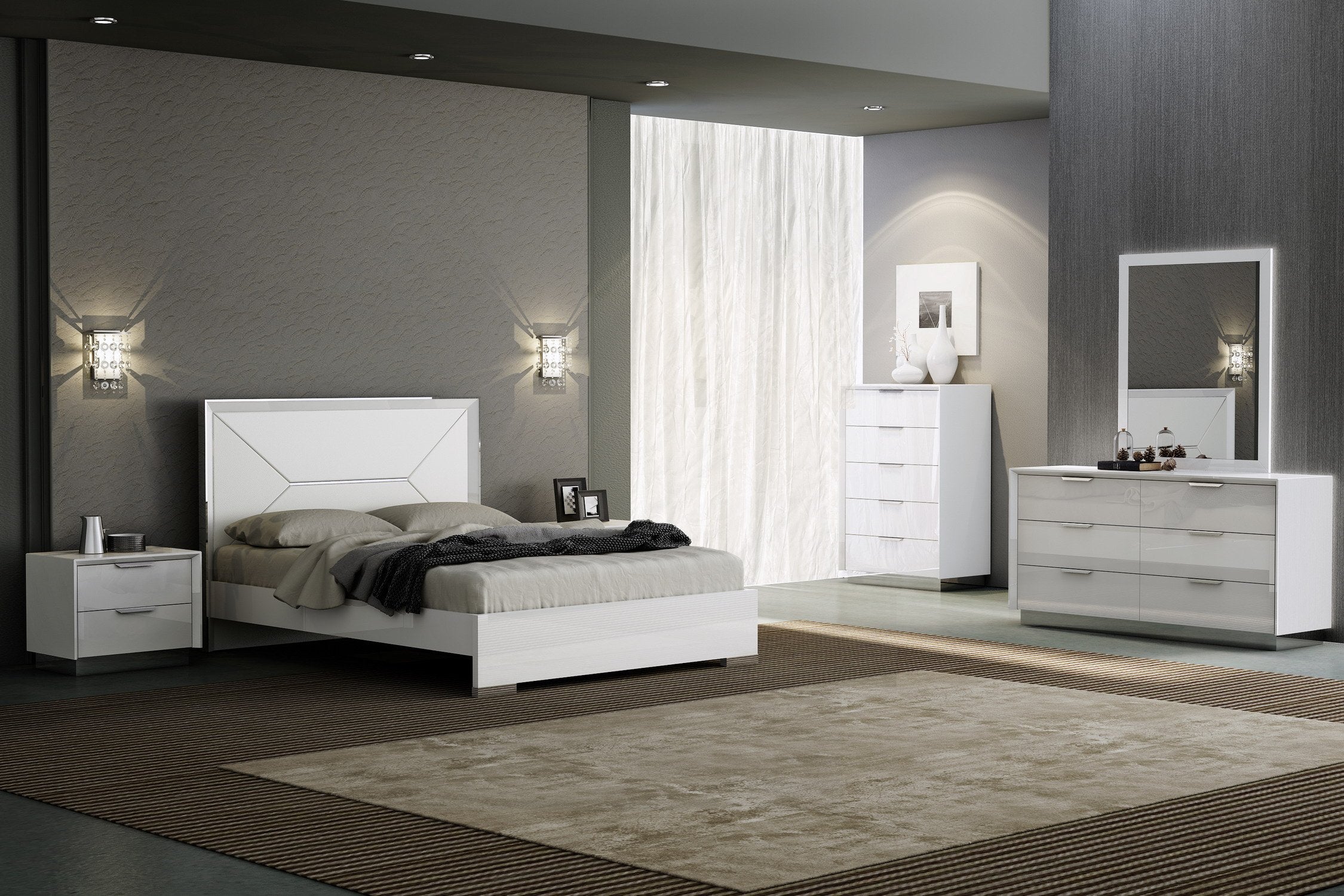 Whiteline Modern Living - Navi Queen Bed - UNQFurniture