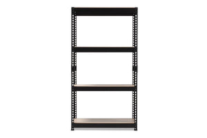 Baxton Studio Cody Black Metal 4-Shelf Multipurpose Shelving Rack