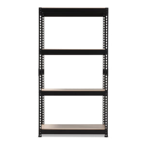 Baxton Studio Cody Black Metal 4-Shelf Multipurpose Shelving Rack