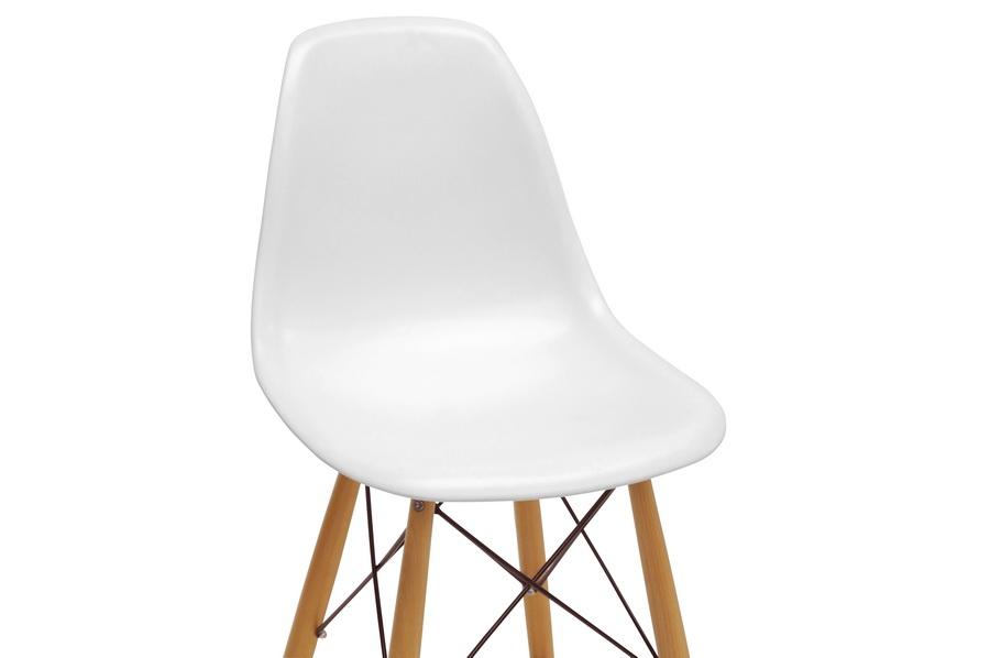 Baxton Studio Azzo White Plastic Mid-Century Modern Shell Stool