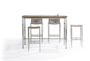 Whiteline Modern Living - Stone Stainless Steel Rope Bar Stool - UNQFurniture