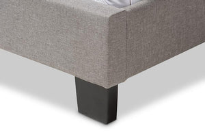 Baxton Studio Lexi Modern and Contemporary Light Grey Fabric Upholstered Full Size Bed