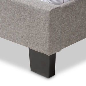 Baxton Studio Lexi Modern and Contemporary Light Grey Fabric Upholstered Full Size Bed