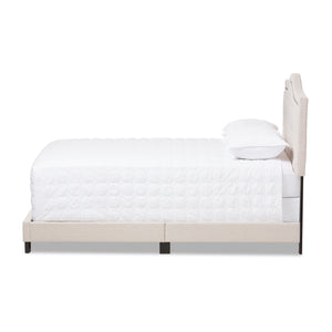 Baxton Studio Emerson Modern and Contemporary Light Beige Fabric Upholstered Full Size Bed