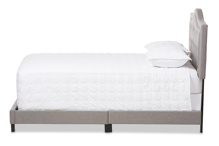 Baxton Studio Emerson Modern and Contemporary Light Grey Fabric Upholstered Full Size Bed