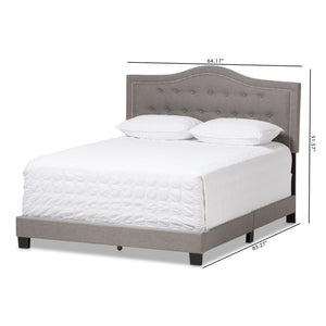 Baxton Studio Emerson Modern and Contemporary Light Grey Fabric Upholstered Full Size Bed