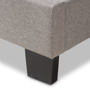 Baxton Studio Hampton Modern and Contemporary Light Grey Fabric Upholstered Full Size Bed