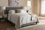 Baxton Studio Cassandra Modern and Contemporary Light Grey Fabric Upholstered Full Size Bed