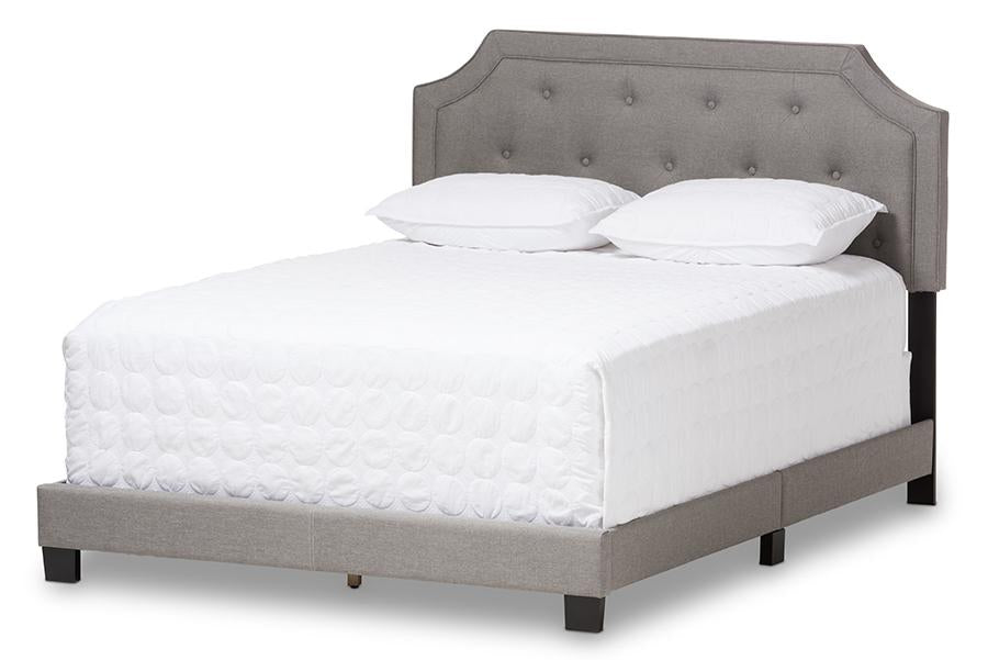 Baxton Studio Willis Modern and Contemporary Light Grey Fabric Upholstered Full Size Bed