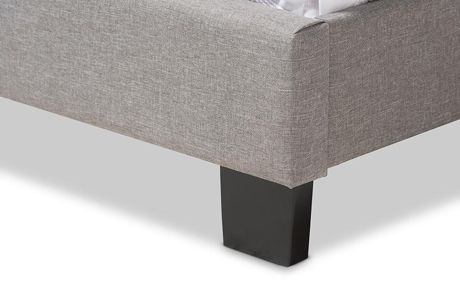 Baxton Studio Willis Modern and Contemporary Light Grey Fabric Upholstered Full Size Bed