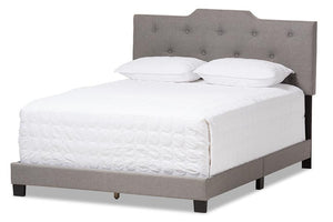 Baxton Studio Brunswick Modern and Contemporary Light Grey Fabric Upholstered Full Size Bed