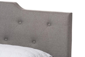 Baxton Studio Brunswick Modern and Contemporary Light Grey Fabric Upholstered Full Size Bed