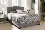 Baxton Studio Brunswick Modern and Contemporary Light Grey Fabric Upholstered Full Size Bed