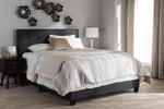 Baxton Studio Brookfield Modern and Contemporary Charcoal Grey Fabric Queen Size Bed