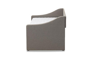 Baxton Studio Barnstorm Modern and Contemporary Grey Fabric Upholstered Daybed with Guest Trundle Bed