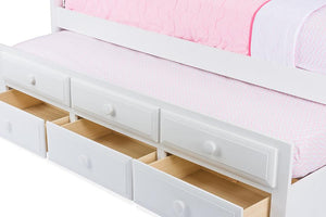 Baxton Studio Ballina White Wood Contemporary Twin-Size Trundle Bed