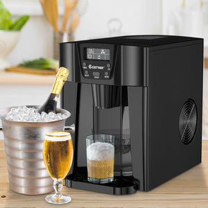 26 Lbs-24 H LCD Display 2 In 1 Ice Maker Water Dispenser