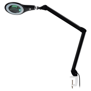 LED Magnifying Glass Desk Lamp w- Swivel Arm