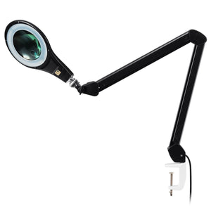 LED Magnifying Glass Desk Lamp w- Swivel Arm