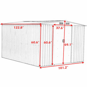 Galvanized Steel Garden Storage Shed Tool House