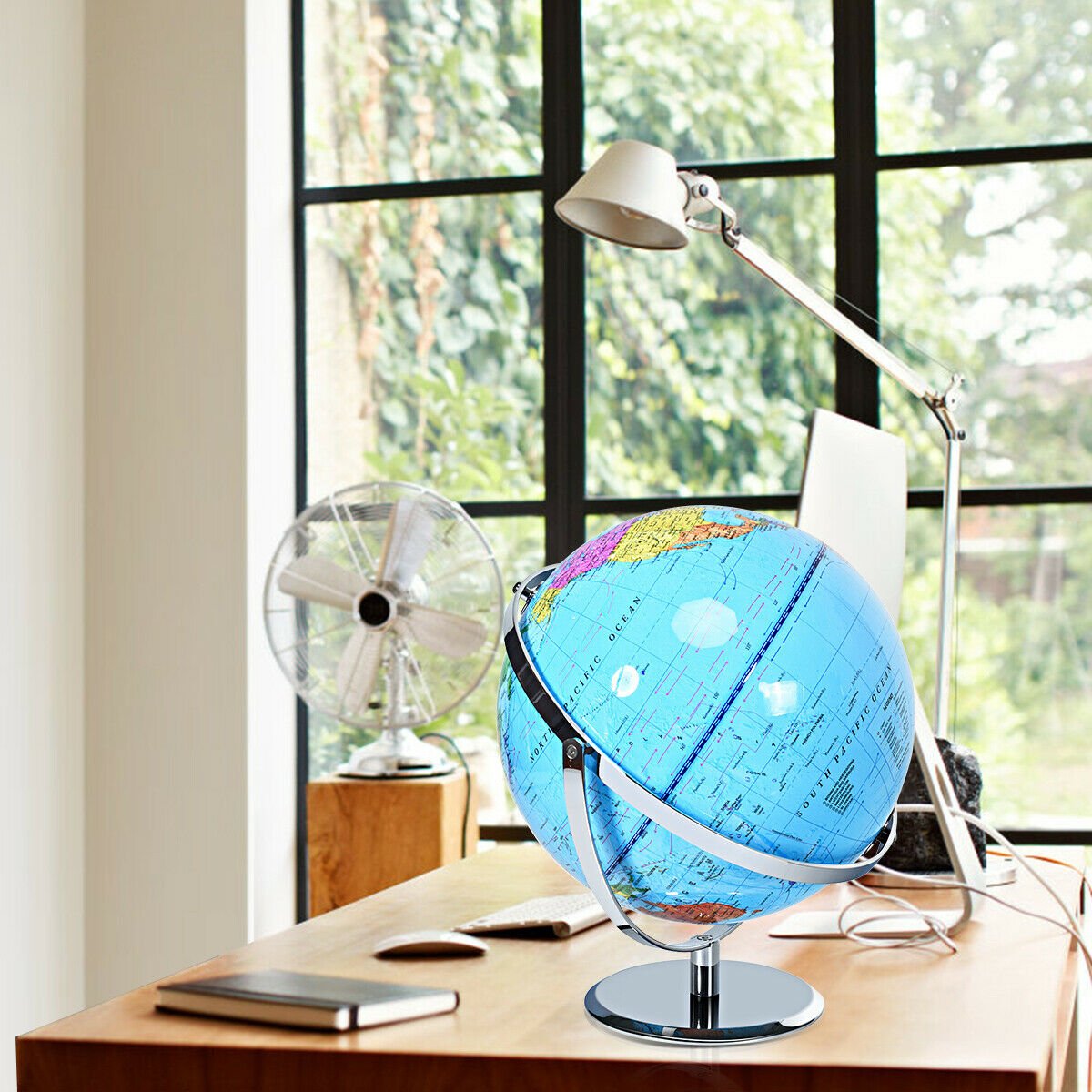 12" World Globe 720° Rotating Desktop Geographic for Kids