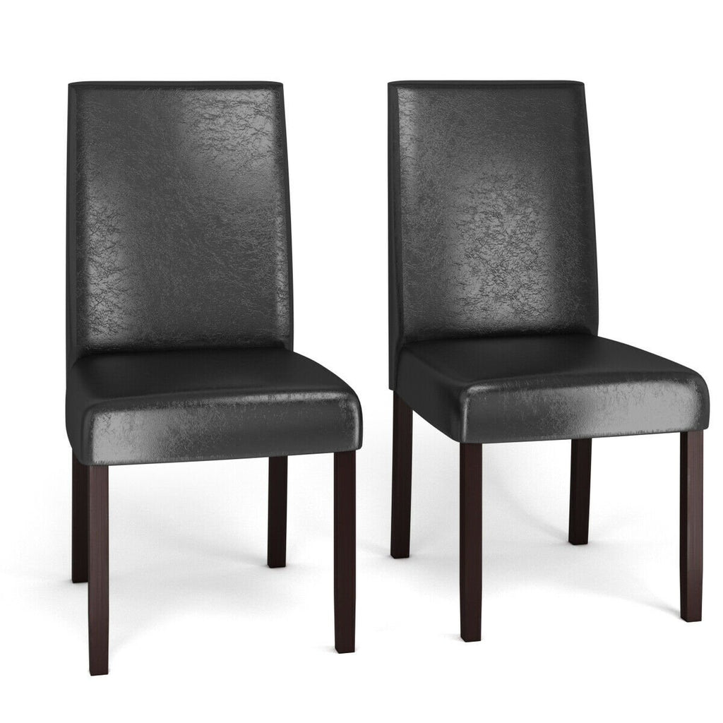 Set of 2  PU Upholstered Parsons Dining Chair