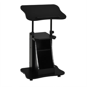 Sit-to-Stand Laptop Desk Cart Height Adjustable with Storage