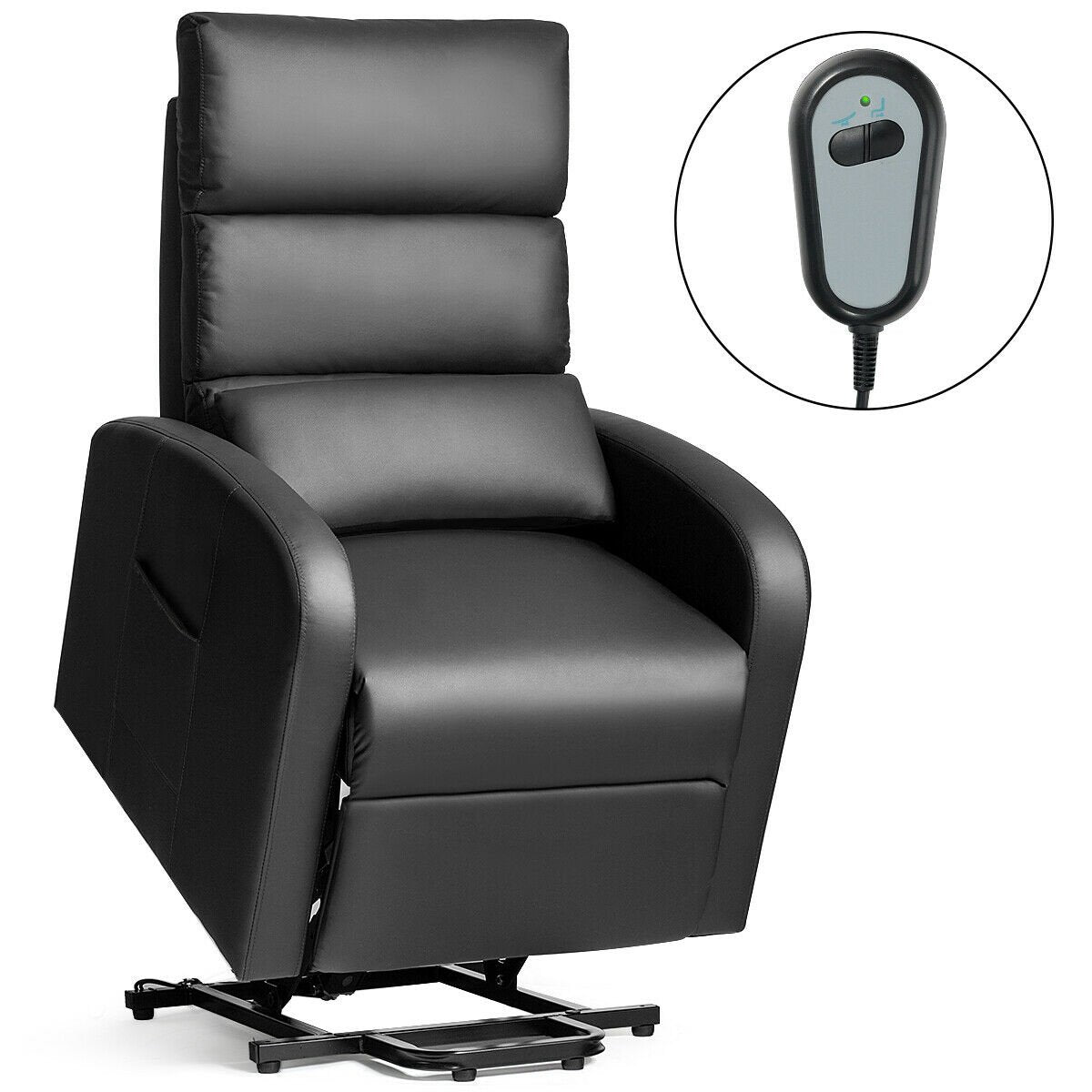 Electric Power Lift Massage Leather Recliner Chair