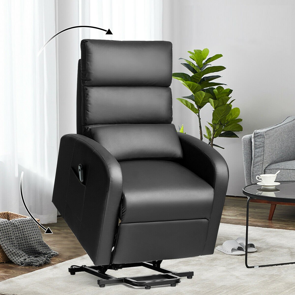 Electric Power Lift Massage Leather Recliner Chair