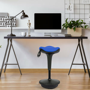 Adjustable Swivel Sitting Balance Wobble Stool Standing Desk Chair