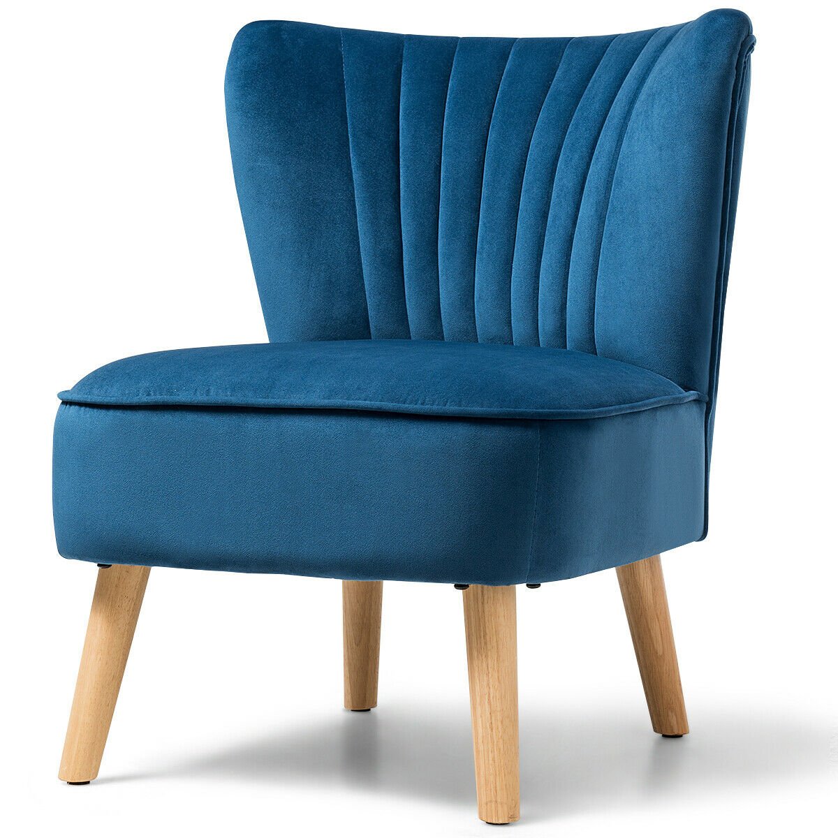 Armless Accent Chair Modern Velvet Leisure Chair