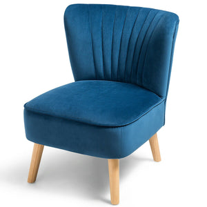 Armless Accent Chair Modern Velvet Leisure Chair