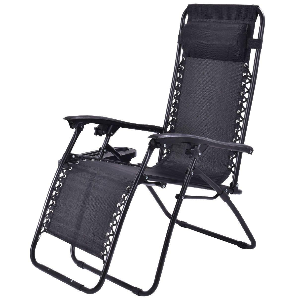 Zero Impact Pool Patio Lounge Chair Set of 2 Stow & Go