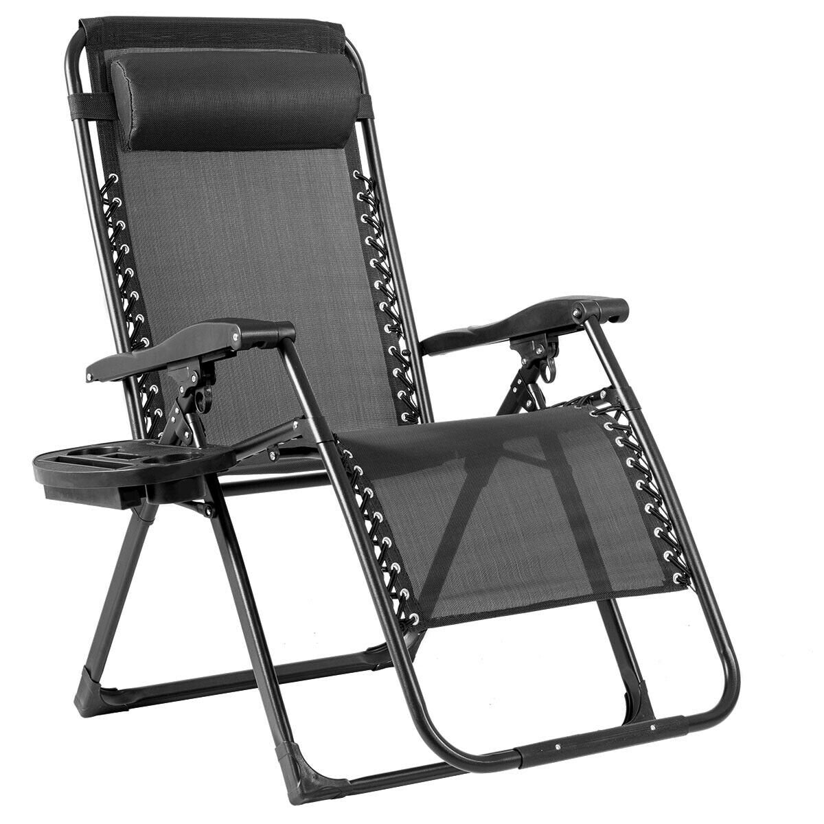 Oversize Lounge Chair Patio Heavy Duty Folding Recliner