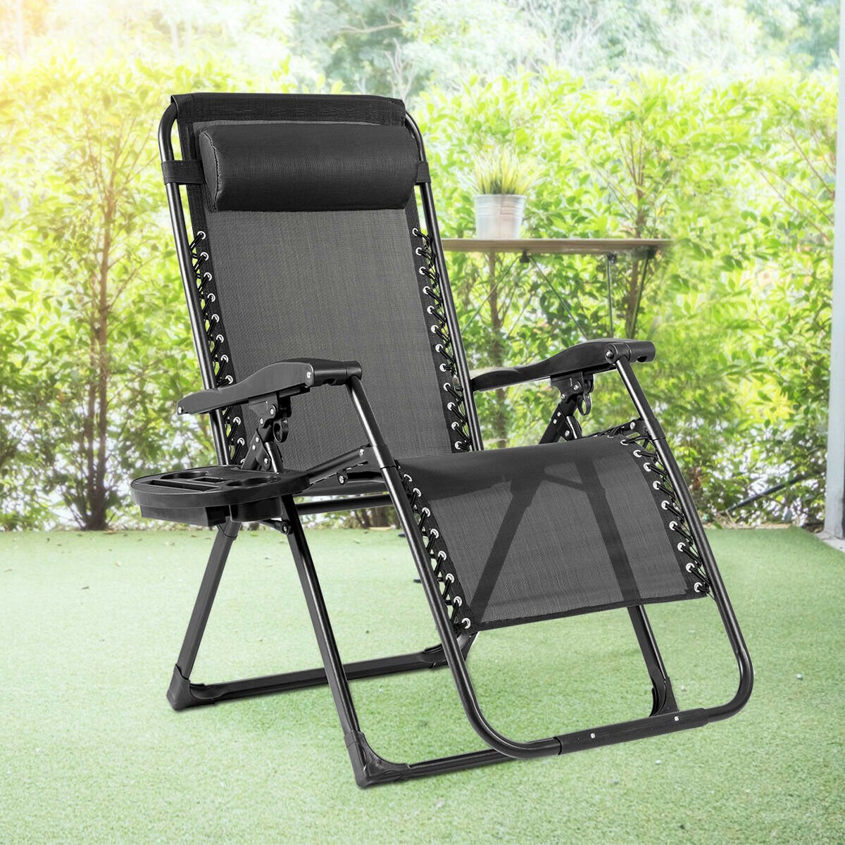 Oversize Lounge Chair Patio Heavy Duty Folding Recliner