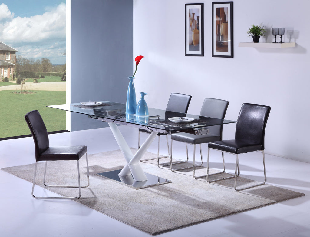 Whiteline Modern Living - Celeste Extendable Dining Table - UNQFurniture