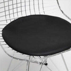 Baxton Studio Avery Mid-Century Modern Wire Chair with Black Cushion (Set of 2)