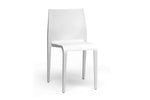 Baxton Studio Blanche White Molded Plastic Modern Dining Chair  (Set of 2)