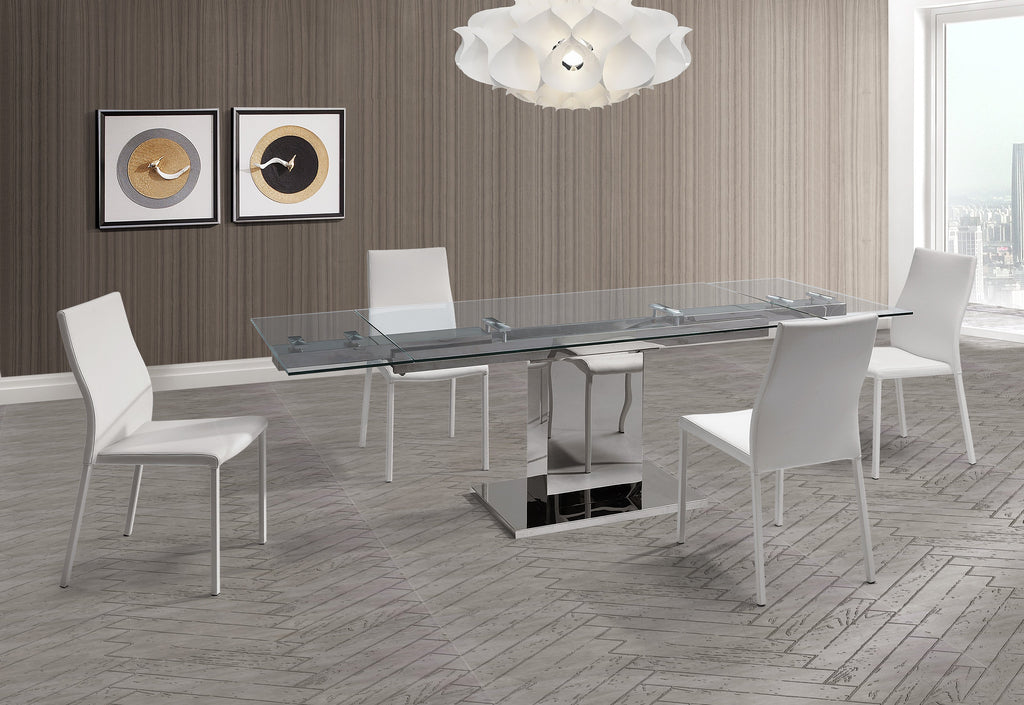 Whiteline Modern Living - Slim Extendable Dining Table - UNQFurniture