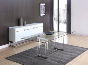 Whiteline Modern Living - Brianna Acrylic Dining Table - UNQFurniture