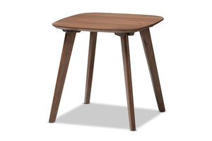 Baxton Studio Dahlia Mid-Century Modern Walnut Wood End Table