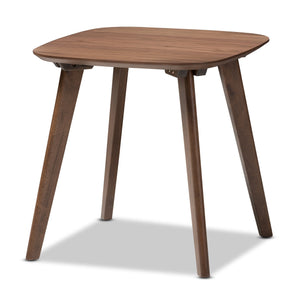 Baxton Studio Dahlia Mid-Century Modern Walnut Wood End Table