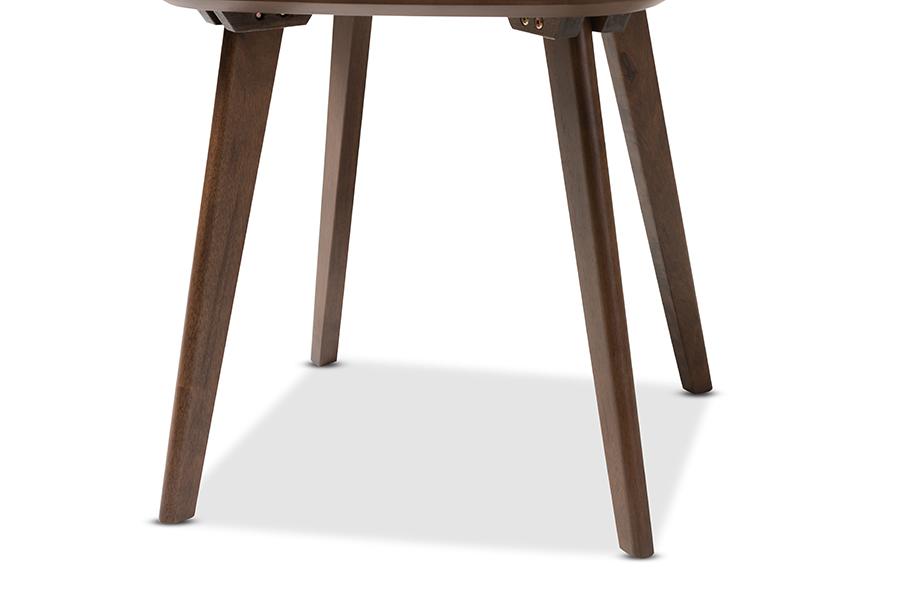 Baxton Studio Dahlia Mid-Century Modern Walnut Wood End Table