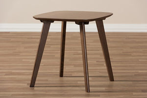 Baxton Studio Dahlia Mid-Century Modern Walnut Wood End Table