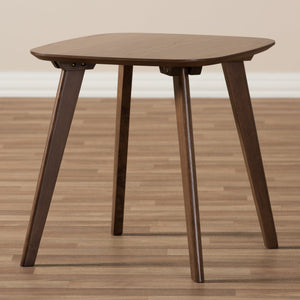 Baxton Studio Dahlia Mid-Century Modern Walnut Wood End Table