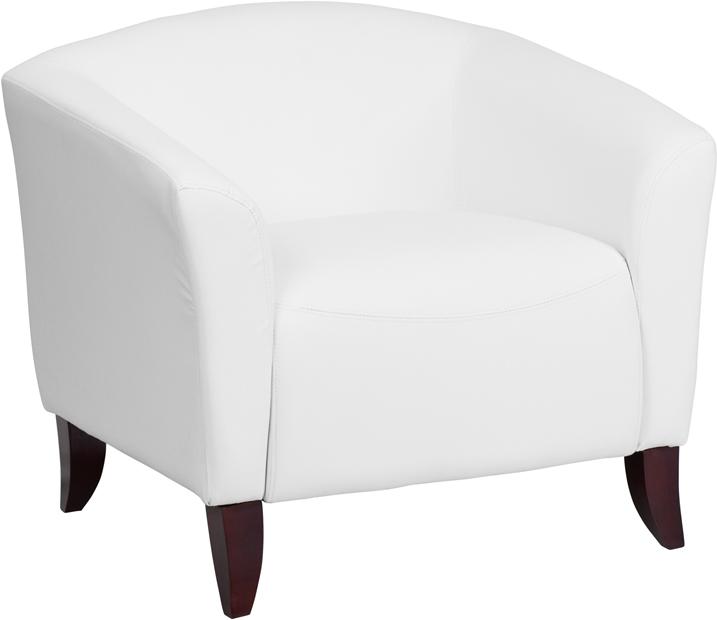 White Leather Chair - UNQFurniture